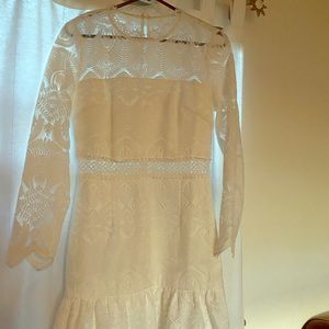 White Long Sleeve Dress